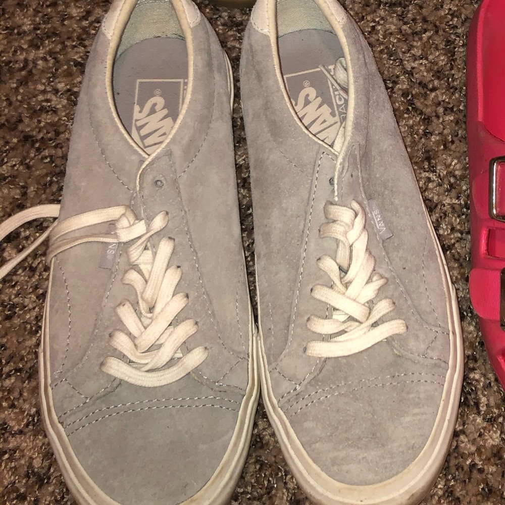 Suede grey Vans size 8.5W wire twice